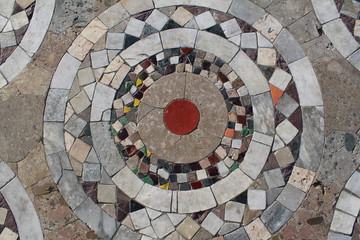 Ancient floor mosaic, Desiatynna church, Kiev