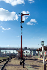 vintage semaphore for trains