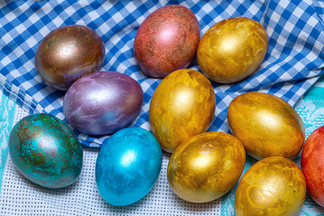 Easter colored eggs