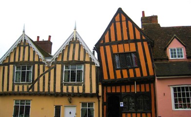 Fototapeta na wymiar Crooked Orange Houses