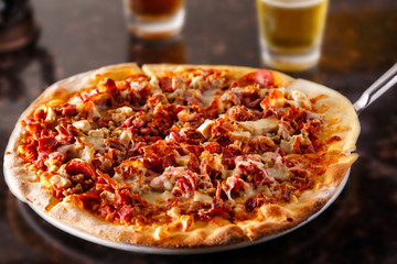 Meatlovers Pizza and Beer