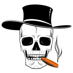Skull illustration - hat