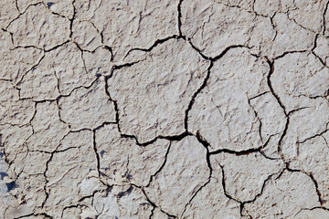 Cracked ground caused by drought in summer, detail textured and background