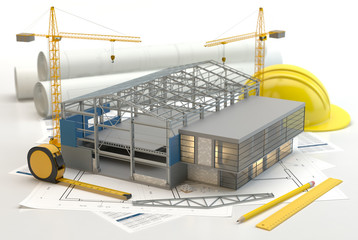 Fototapeta Warehouse construction obraz
