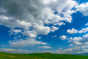 View of Tuscany countryside in spring
