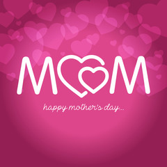 happy mothers day greeting card vector illustration