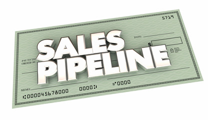 Sales Pipeline Check Selling Prospects Make Money 3d Illustration