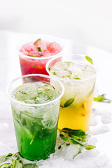 Fresh mojito drinks