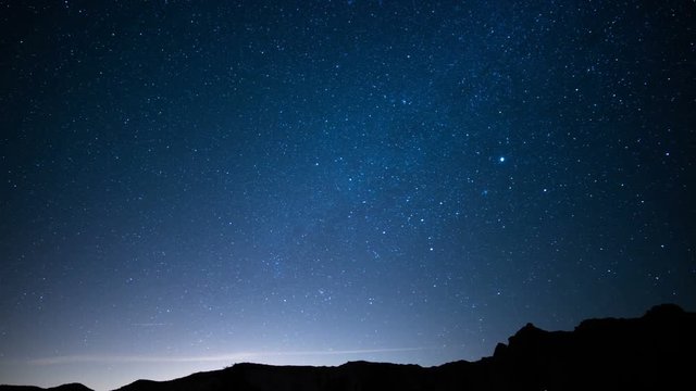 Milky Way Galaxy Spring Sky 06 Time Lapse Stars and Meteors