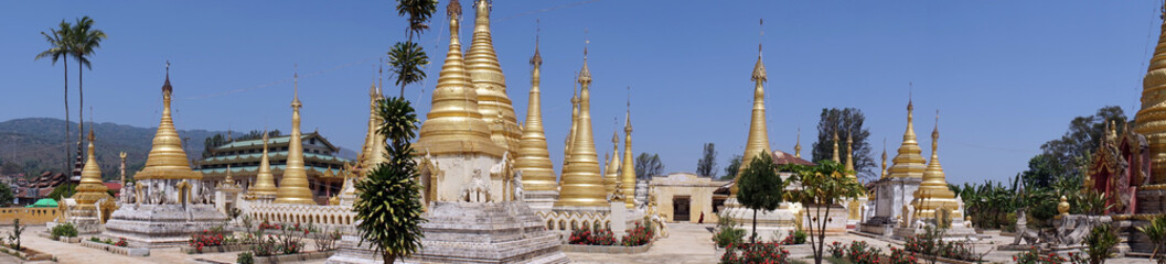 Stupas in monastery