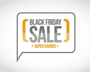 black Friday sale message concept