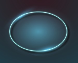 Illustration of Realistic Neon Quote Frame. Vector Neon Sign. Glowing Vintage Neon Frame Template