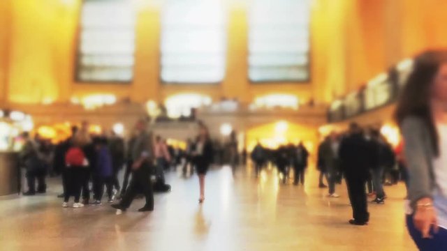 Timelapse of commuters at Grand Terminal
