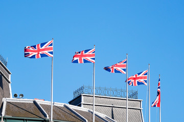 British & English national flag, London