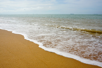 Soft wave view at blue ocean
