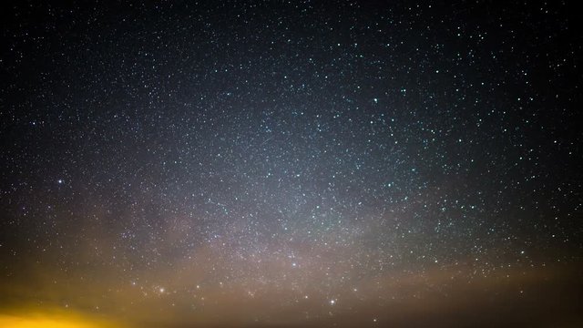 Milky Way Galaxy Spring Sky 52 Time Lapse Stars and Meteors