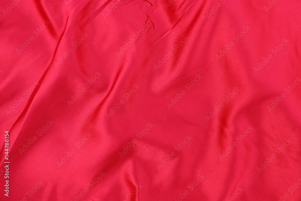 Poster elegant curved red silk texture for background and design