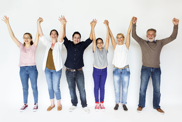 Obraz premium Group of diversity people standing together as a team
