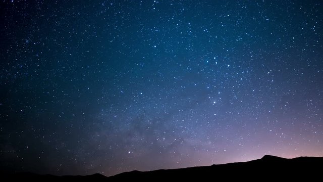 Milky Way Galaxy Spring Sky 59 Time Lapse Stars and Meteors