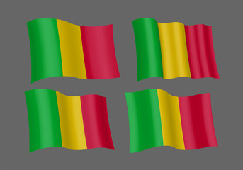 Waving flag of Mali