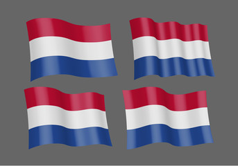 3D Waving Flag of Netherlands
