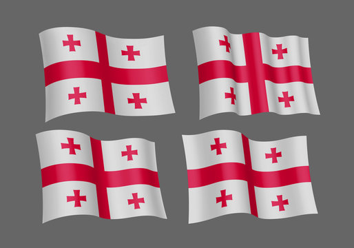 Waving flag of Georgia
