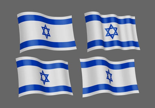 Flag of Israel, vector illustration