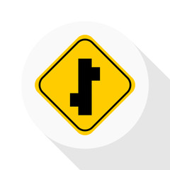 TRAFFIC TRANSPORTATION SIGN FLAT DESIGN ICON LOGO