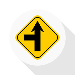 TRAFFIC TRANSPORTATION SIGN FLAT DESIGN ICON LOGO