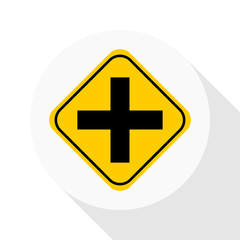 TRAFFIC TRANSPORTATION SIGN FLAT DESIGN ICON LOGO