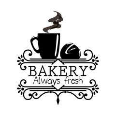 bakery shop label icon vector illustration design
