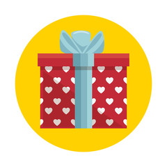 gift box present birthday card vector illustration design