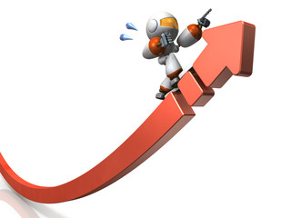 上昇志向を表すアブストラクト3DCGイラスト