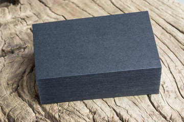 Business card on wood