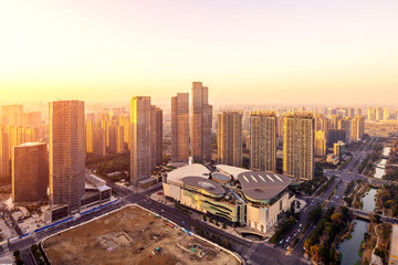 Obraz premium modern buildings in midtown of modern city