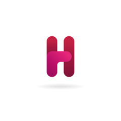 Letter H logo. Vector icon design template. Color sign.