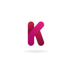 Letter K logo. Vector icon design template. Color sign.