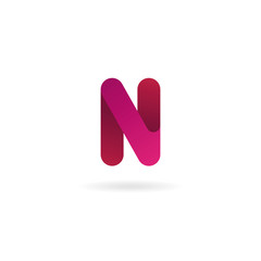 Letter N logo. Vector icon design template. Color sign.