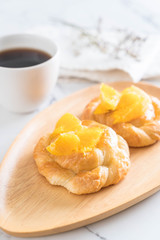 orange pie on plate