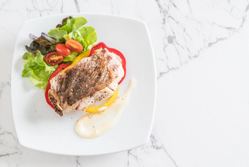 snapper fish steak