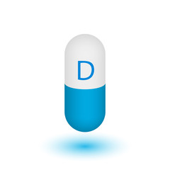 Vitamins D in a capsule.