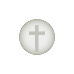 color silhouette of sphere with cross symbol vector illustration