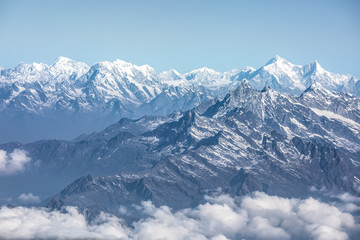 Fototapeta na wymiar Daylight view of Everest range.