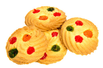 Shortbread biscuits on a white background . . .