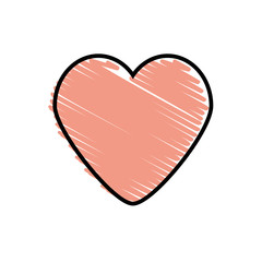 pink heart love romantic symbol vector illustration eps 10