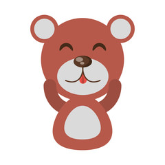 cute bear animal character funny vector illustration eps 10