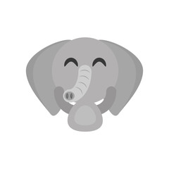 cute elephant animal character funny vector illustration eps 10