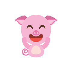Obraz na płótnie Canvas cute piggy animal character funny vector illustration eps 10