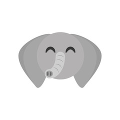cute face elephant animal cheerful vector ilustration eps 10