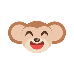 cute monkey face animal cheerful vector ilustration eps 10